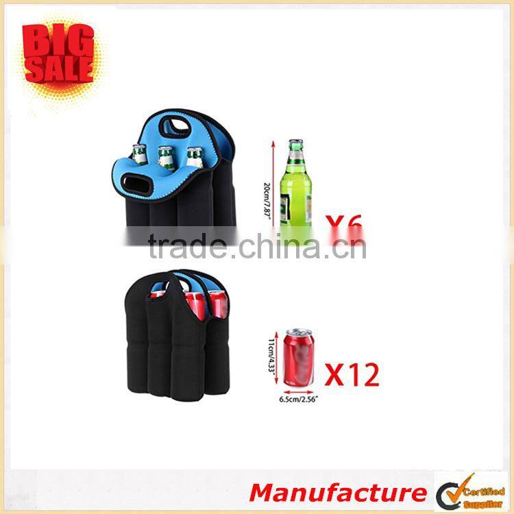 Neoprene Six-Pack Beer Bottle Baby Bottle Beverage Water Can Tote Insulated Cooler Tote Sleeve