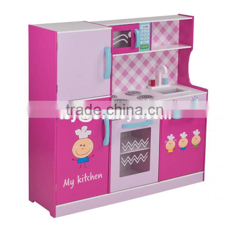 New kids play educational toys wooden baby kitchen set W10C275