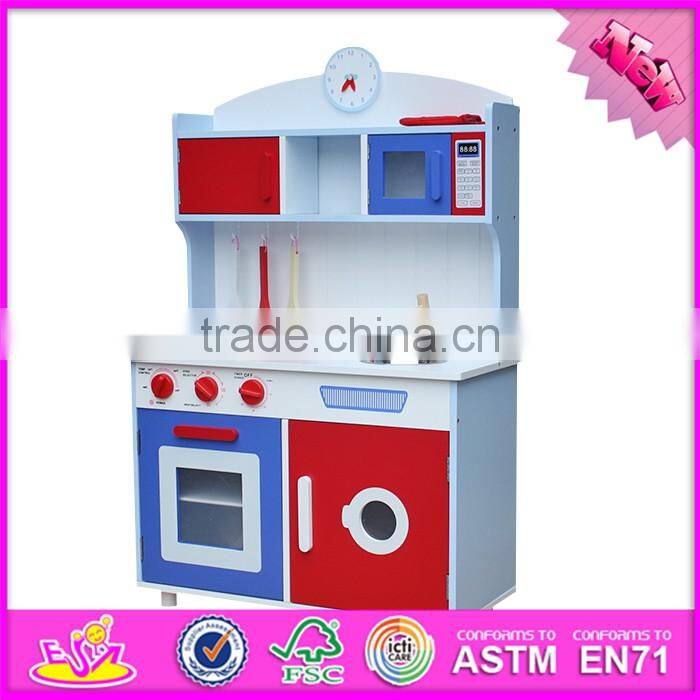 2016 new design preschool toy wooden children play kitchen sets W10C244