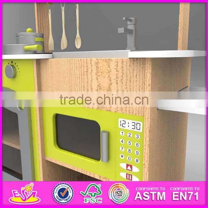 2016 new design home play wooden play kitchens for toddlers W10C249
