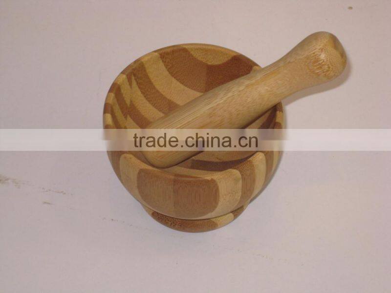 bamboo mortal and pestles