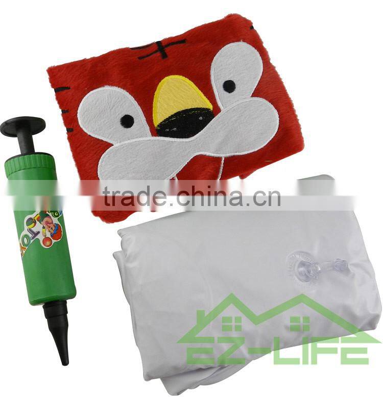 2017 best wholesale nice cartoon tiger folding round inflatable sofa ottoman