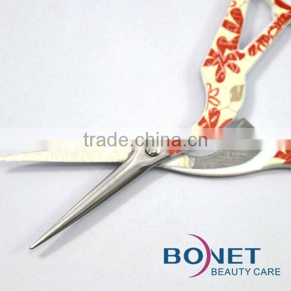 BSC0072 CE Certificated 4'' embroidery scissors crane pattern bird shape scissors