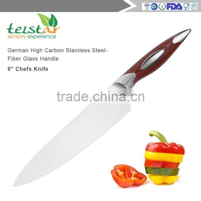8" Chefs Knife-SEDGE Series-German High Carbon Stainless Steel-Fiber Glass Handle