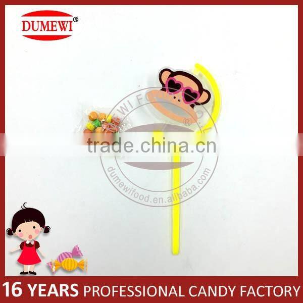 New Item Fruit Monkey Pressed Candy Tablet Candy with Toy