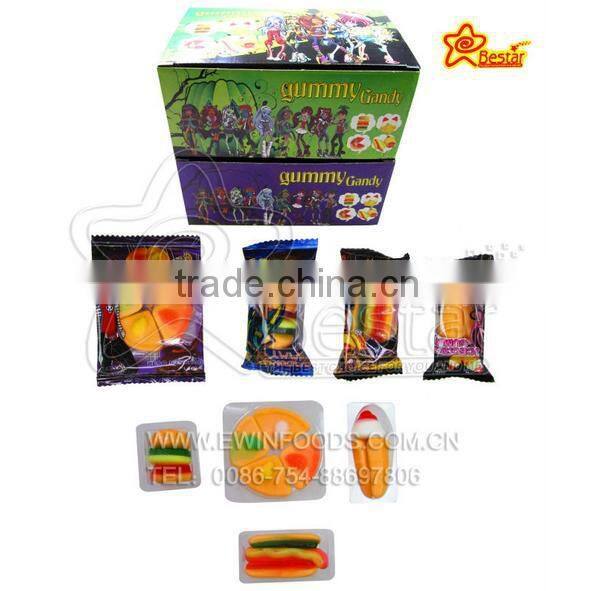 Fruity Flavour Gummy Roll Candy With Popping Candy