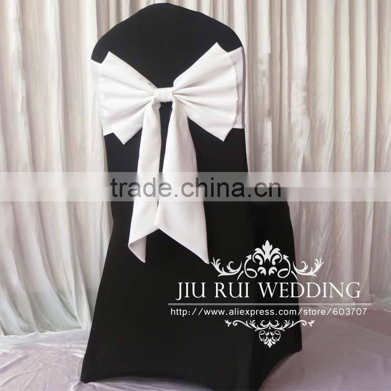 Colorful Pre - Tie Bow Spandex Chair Band Lycra Chair SashFor Wedding Decor