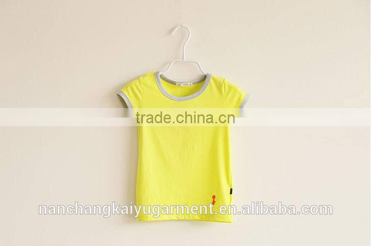 High quality wholesale cheapest Kids blank 100% cotton T shirt