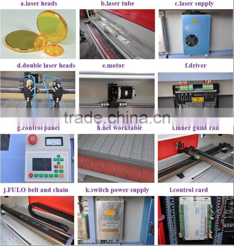 Large format garment textile auto feeding MC1610 CO2 laser fabric cutting machine/CNC laser cutter with double head