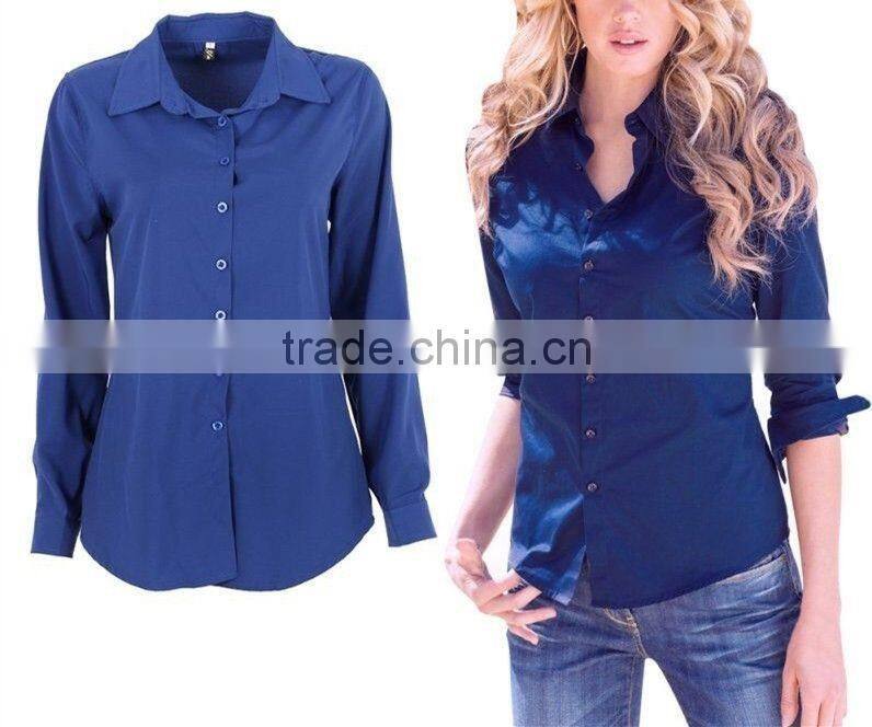 SZXX Hot Wholesale Womens Lady Elegant Multiple Color Blouse Shirts