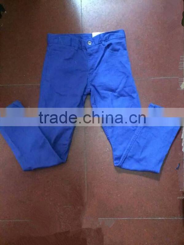 Yiwu high quality garments brand kids pants clearance