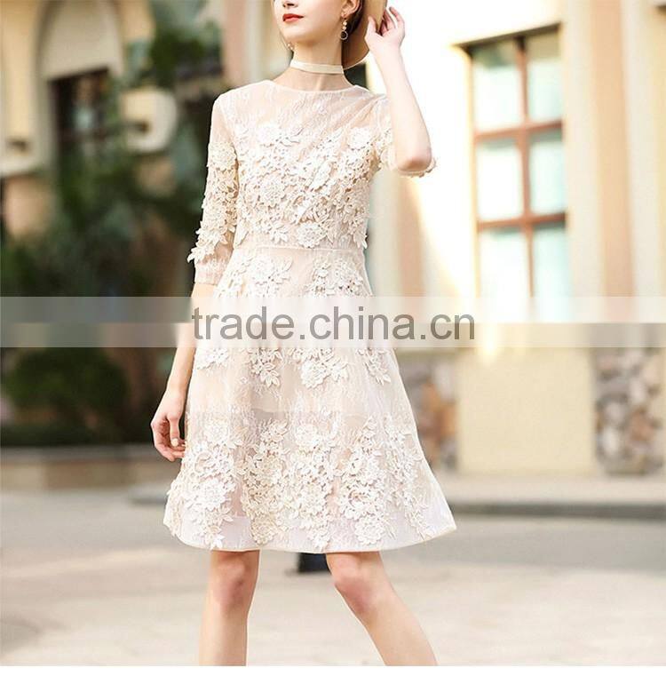 Maxnegio Office Ladies Formal Wear Ladies Lace Day Dress