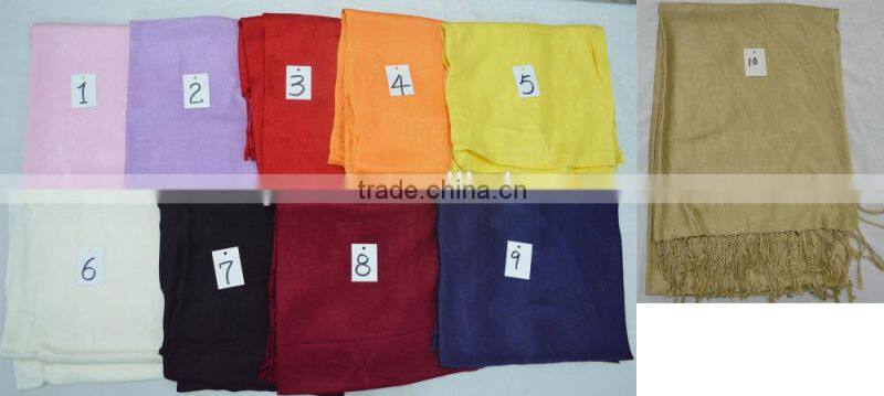 2015 Fashion lady classic hot popular plain soft bamboo fiber viscose shawl scarf