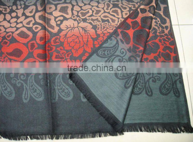 2017 Fashion new designer women jacquard paisley floral peony pashmina shawl