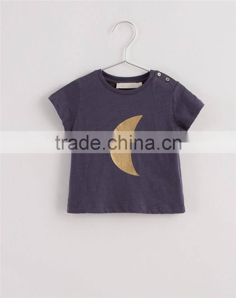 hot sale wholesale top baby unisex t shirt made in China with printing pattern
