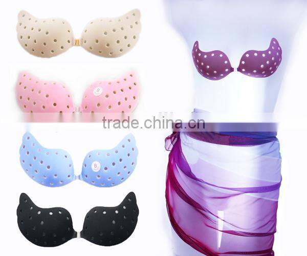 breathable special shape front closure backless stylish sexy bra