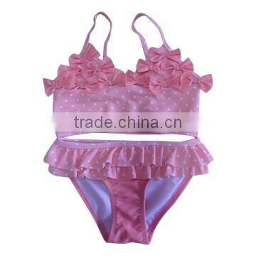 Pink sexy baby girl swimwear bikini suits