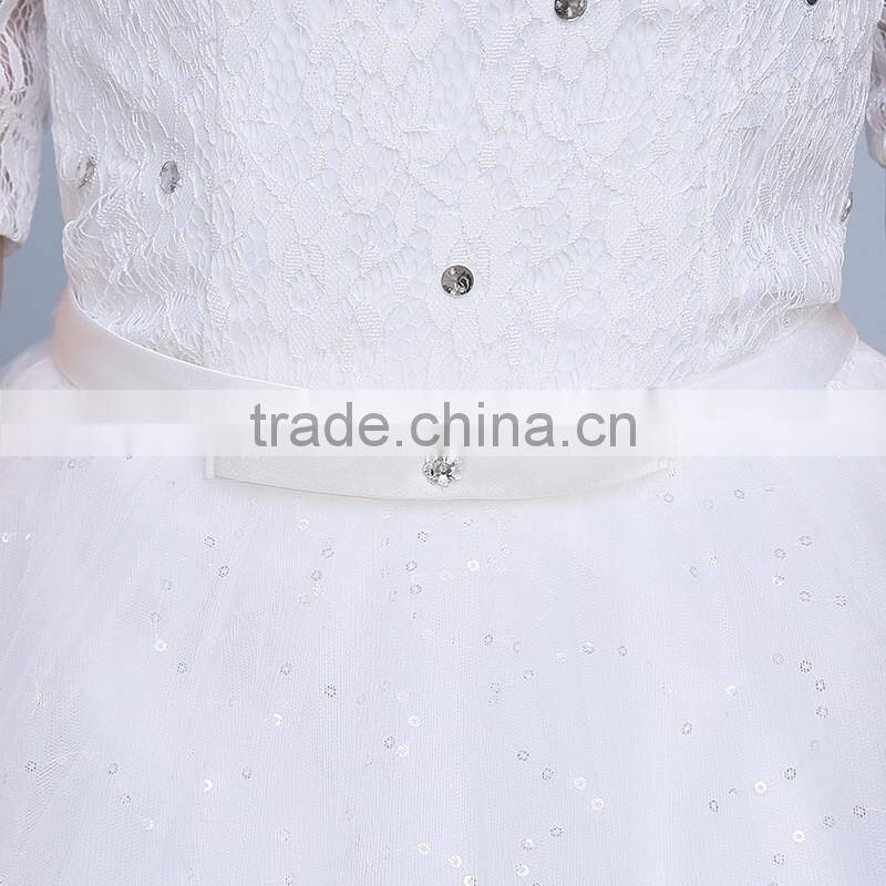 MGOO Elegant China Custom Made Wedding Dress Ballgown For Bridal Half Sleeves White Embroidery Dress