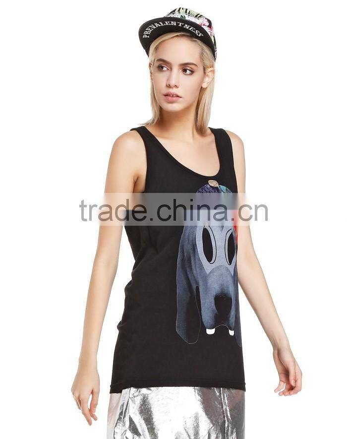 Lovely printed stylish sexy women singlet