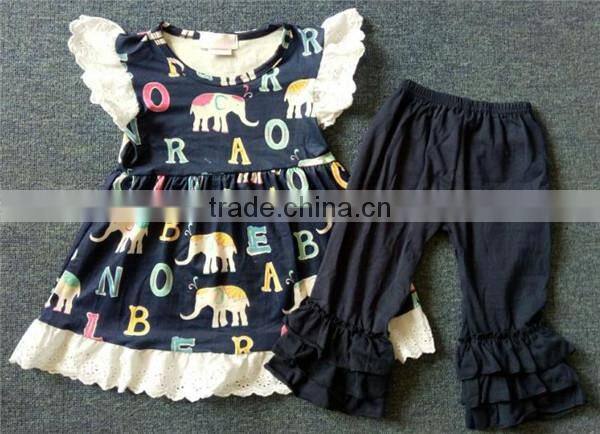Cartoon Halloween Girls Clothing Sets of Printed Long Sleeve Baby Wholesale outfit Clothes