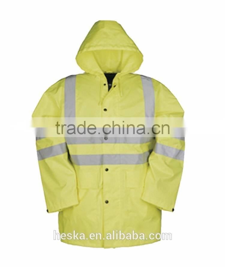EN20471 oxford 3M parka jacket with reflector high visibility clothing