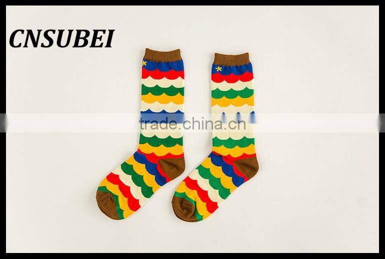 2016 new winter personality color pattern cotton socks