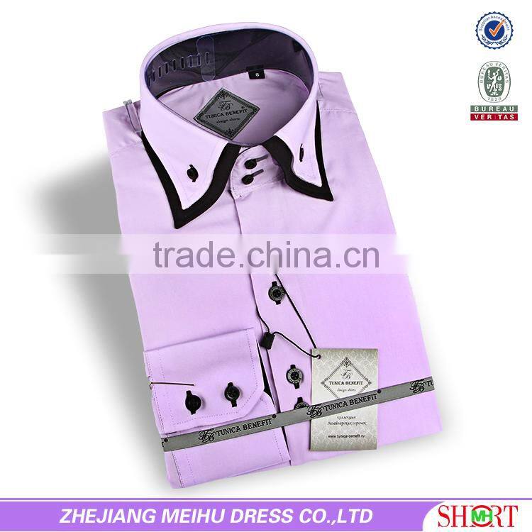 double collar men shirt dress shirt causal shirt special cuff 2017