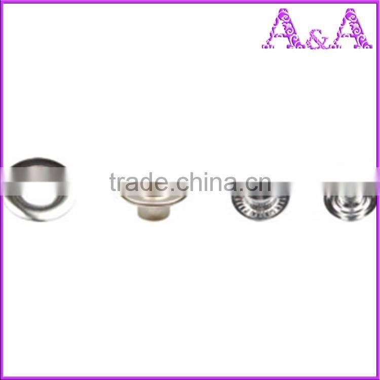 custom retro metal brass spring snap button for jacket