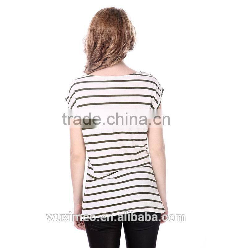 New design stylish custom rubber printing t shirts women's