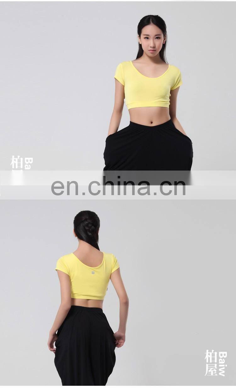 116172014 Jazz Dance Tops With lining Fitness Top