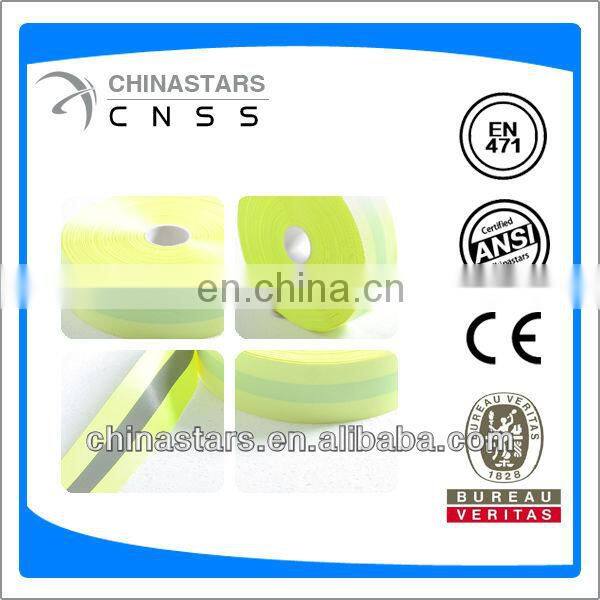 colored sew on reflective webbing tape for caps