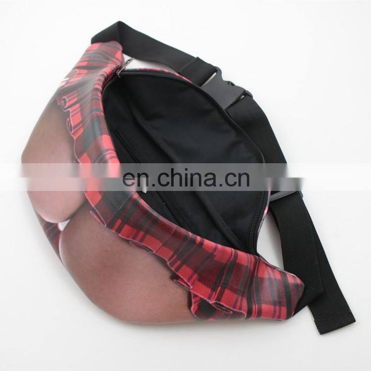 Factory Wholesale Fashion Hot Sale Pack Novelty Funny Hairy Beer Belly Waist Bumbag Dad Bag