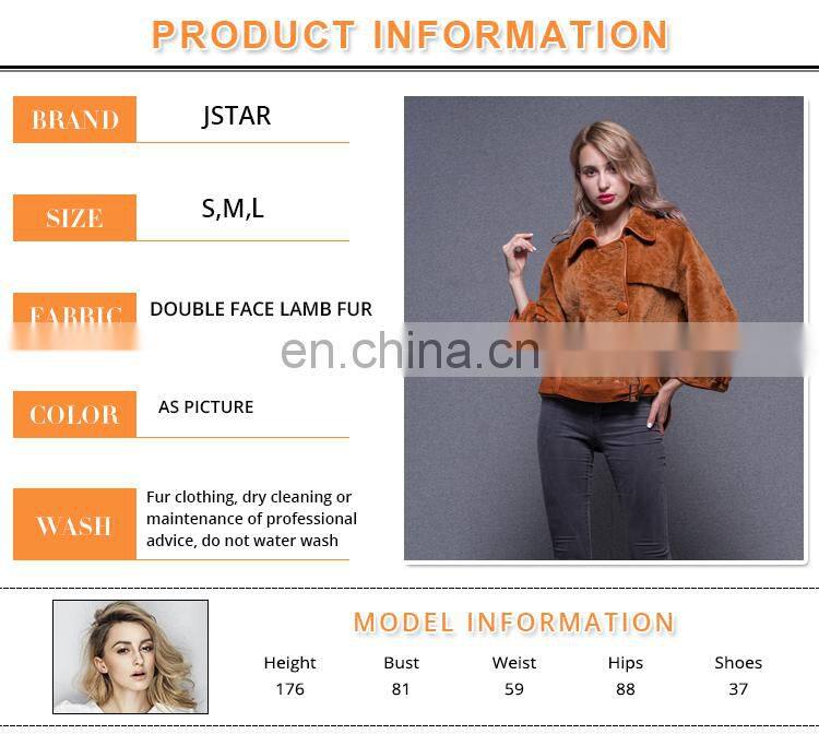 Winter Fashion Lamb Skin Fur Coats Double Face Sheepskin Fur Jacket