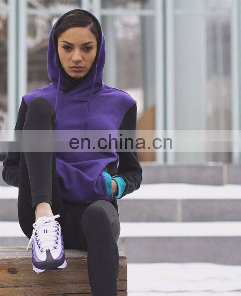 Women mech panel hoodie with fron logo custom your own design hoodie