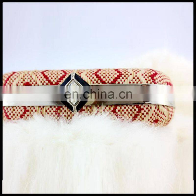 Color knitting evening bag , special elegant hand clutch bags