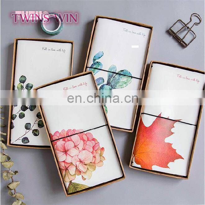 Pakistan 2018 new products cheap cute school stationery custom cactus design blank kraft paper notebooks writing pads