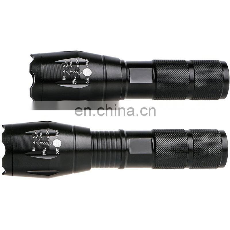 1000lm Bright Light XML T6 Outdoor Wild Hunt Working LED Professional Hike Metal Flashlight