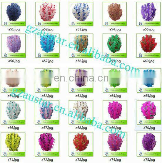 NEW! Hot sell Tourquoise / Brown Nagorie Curled Goose feather pads