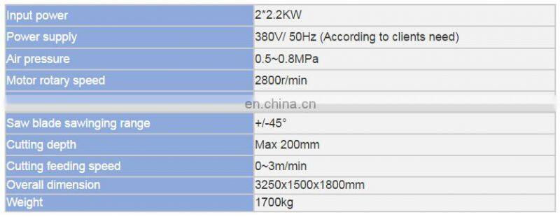Notching Saw for Aluminum Curtain Wall Profile