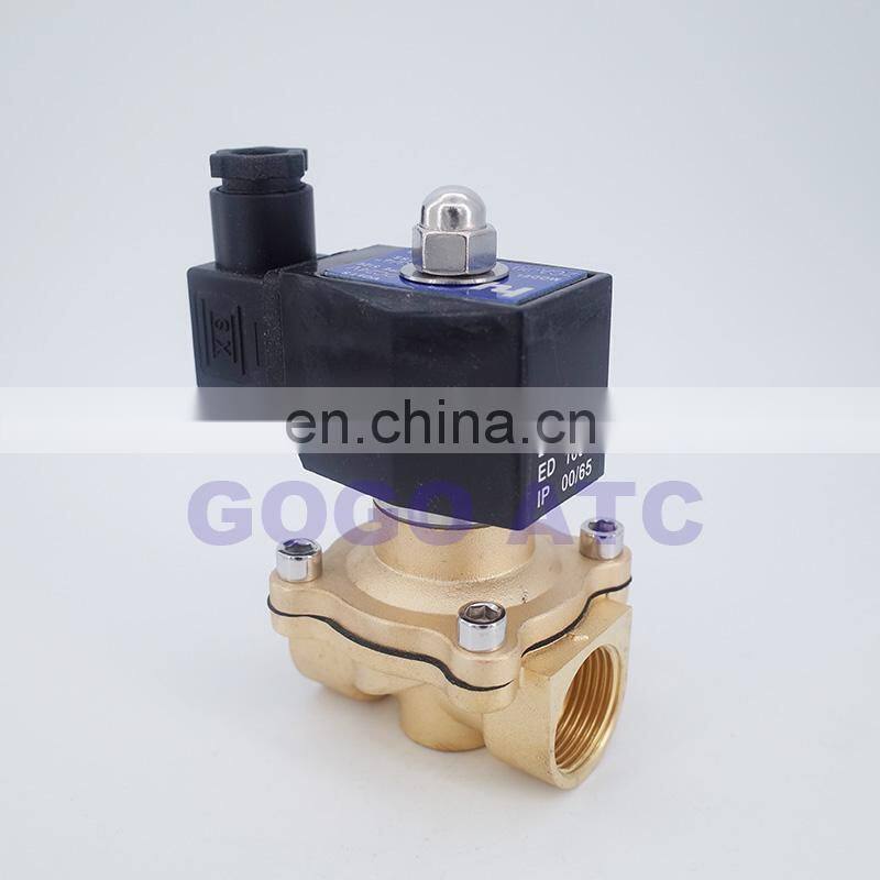 GOGO AC220V 24V DC 12V DC 2 way brass solenoid valve vacuum -1bar-1bar 1 inch normally close vacuum pump solenoid valve