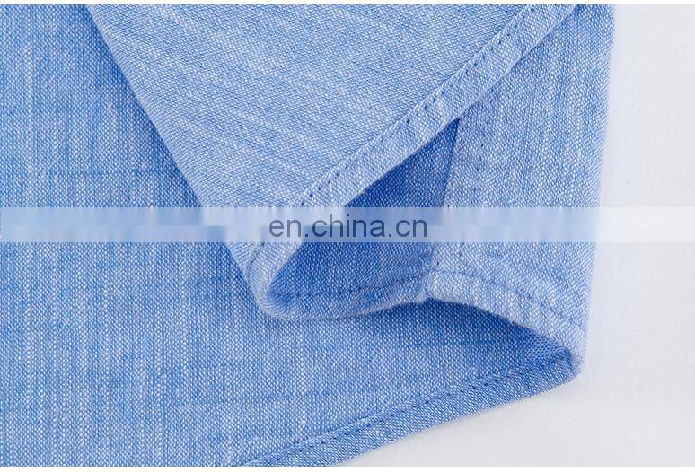 OEM Wholesale Mens long sleeve plus size heather colors linen casual shirts