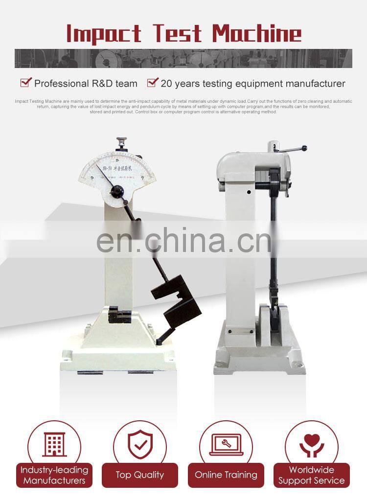 ISO ASTM EN BIN GB JB-300 Manual Charpy Impact Test Procedure Impact Testing Machine Supplier