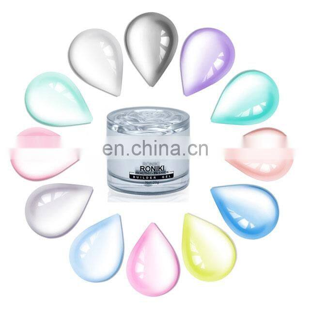 RONIKI 2019 Pink Nail Gel Polish Soak Off Jelly Builder Gel