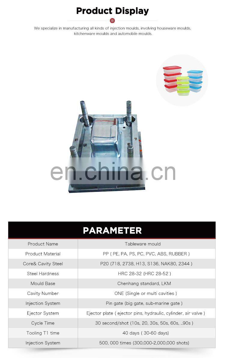 New design custom plastic injection molds for food containers
