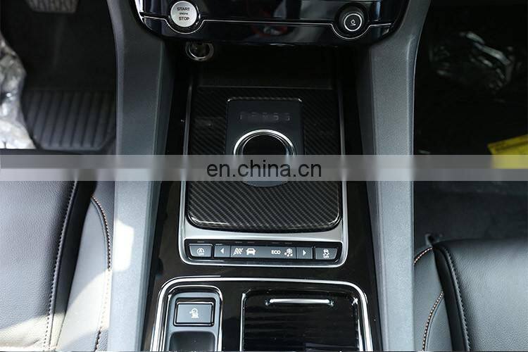 Carbon Fiber Style ABS Auto Interior Control Gear Panel Cover Trim Sticker For Jaguar XE F-Pace Car Accessories