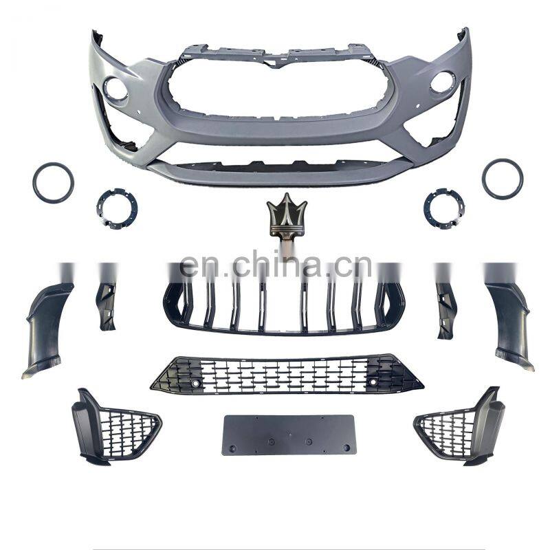 Runde Newest Bumper For 13-16 Maserati Levante Upgrade 17-21 GTS Style Front Bumper Assembly