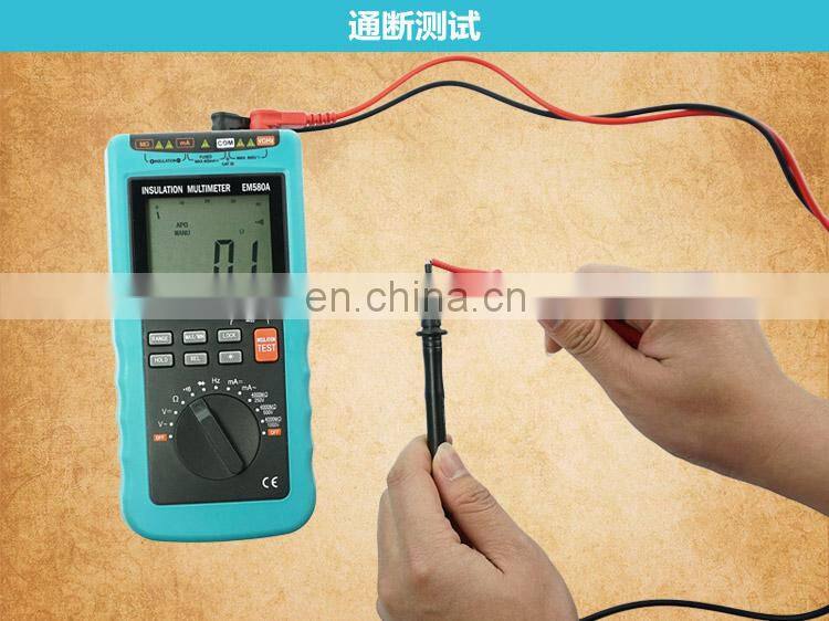 ALLOSUN EM580A Megohm 4000M Insulation Multimeter Digital Multimeter Autorange Meter Voltage DC/AC Current Resistance meter