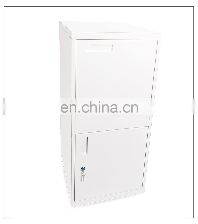 WELDON Front Access Secure Large Capacity Galvanized Steel Wall Mounted Locking Vertical Parcel Dropbox Mailbox