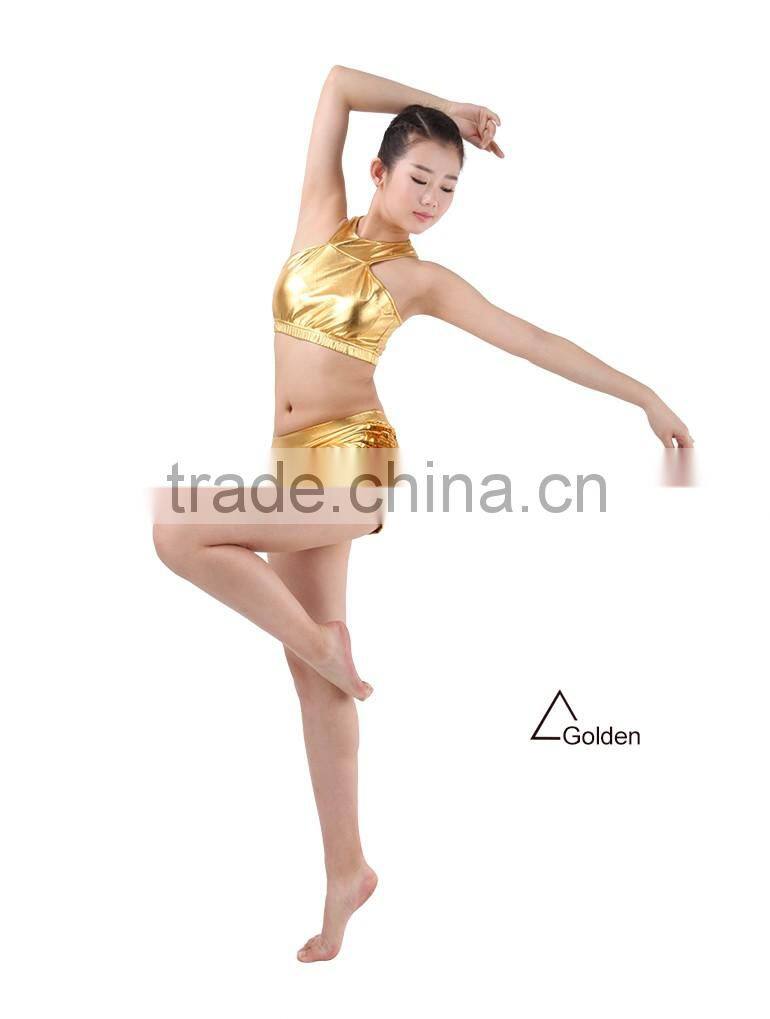Sexy Modern Jazz Dance Costumes Metallic Sequin Stripe Shorts