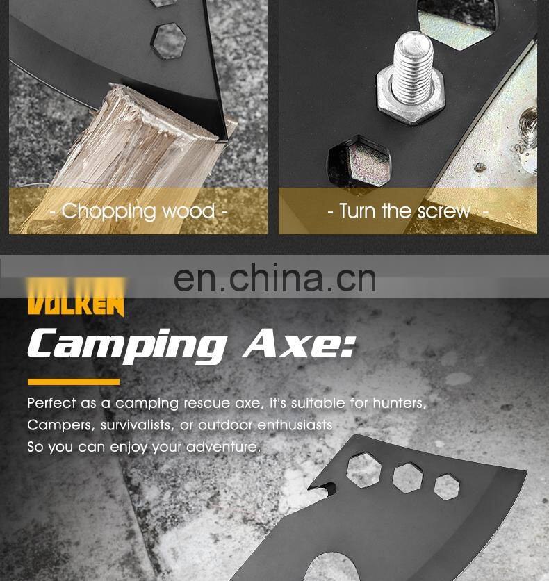 All black innovative multi-functional axe outdoor camping survival tool Axe hammer rubber handle anti-skid